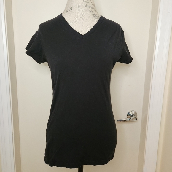 Black Vneck joke Graphic Shirt - Picture 2 of 7